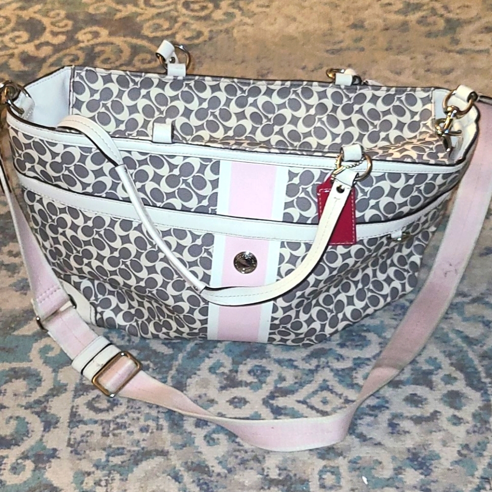 Coach Signature Print Diaper Bag